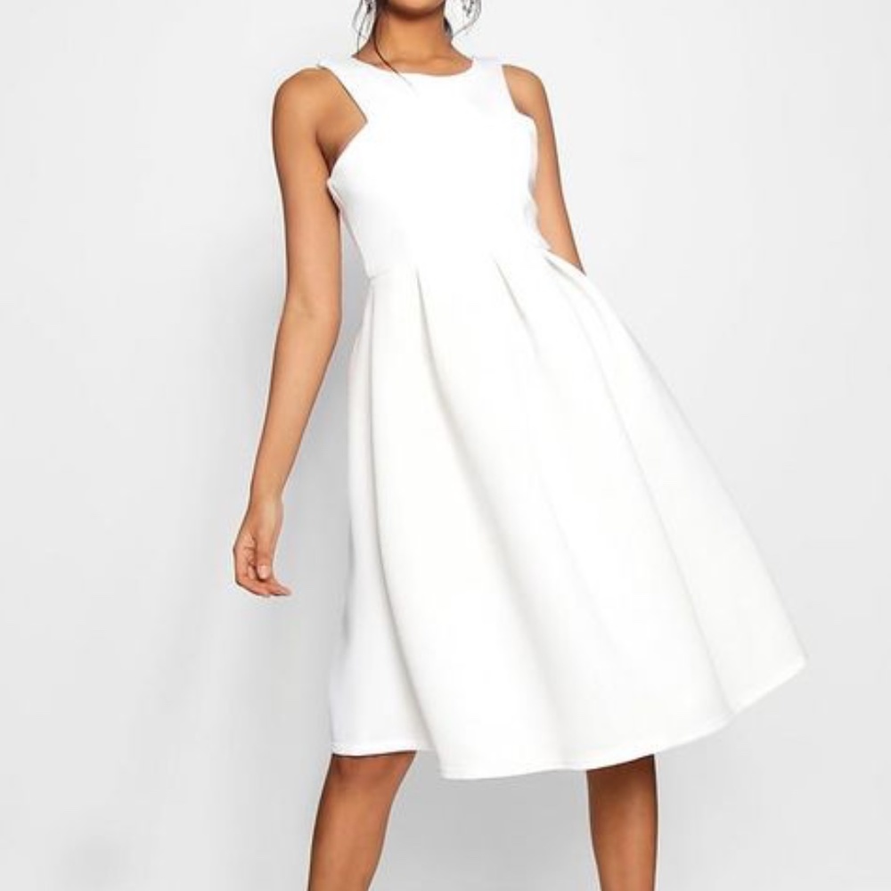 Boohoo May Scuba Midi Dress NWT